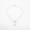 Collar Multicadena De Corazón e Infinito