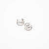 Aretes Plateados De Argolla