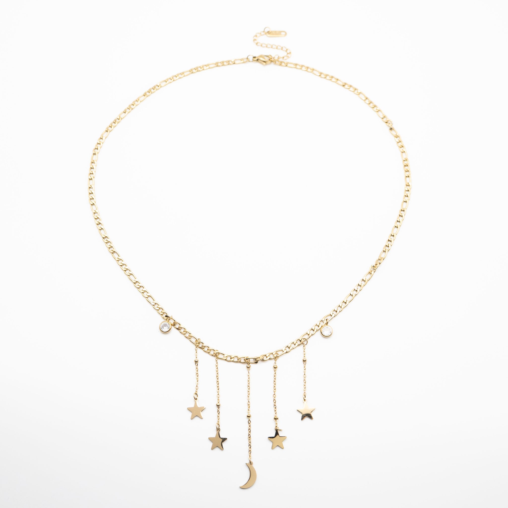 Collar Luna y Estrellas Colgantes