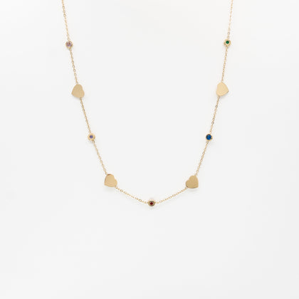 Collar De Corazones Y Colores