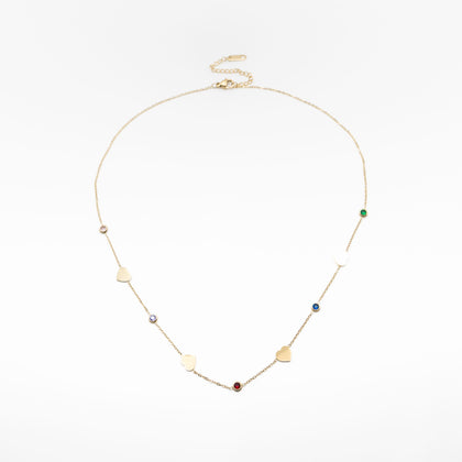 Collar De Corazones Y Colores