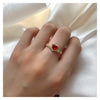 Anillo Corazon Rojo Ajustable