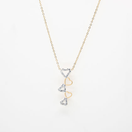 Collar De Corazones Strass