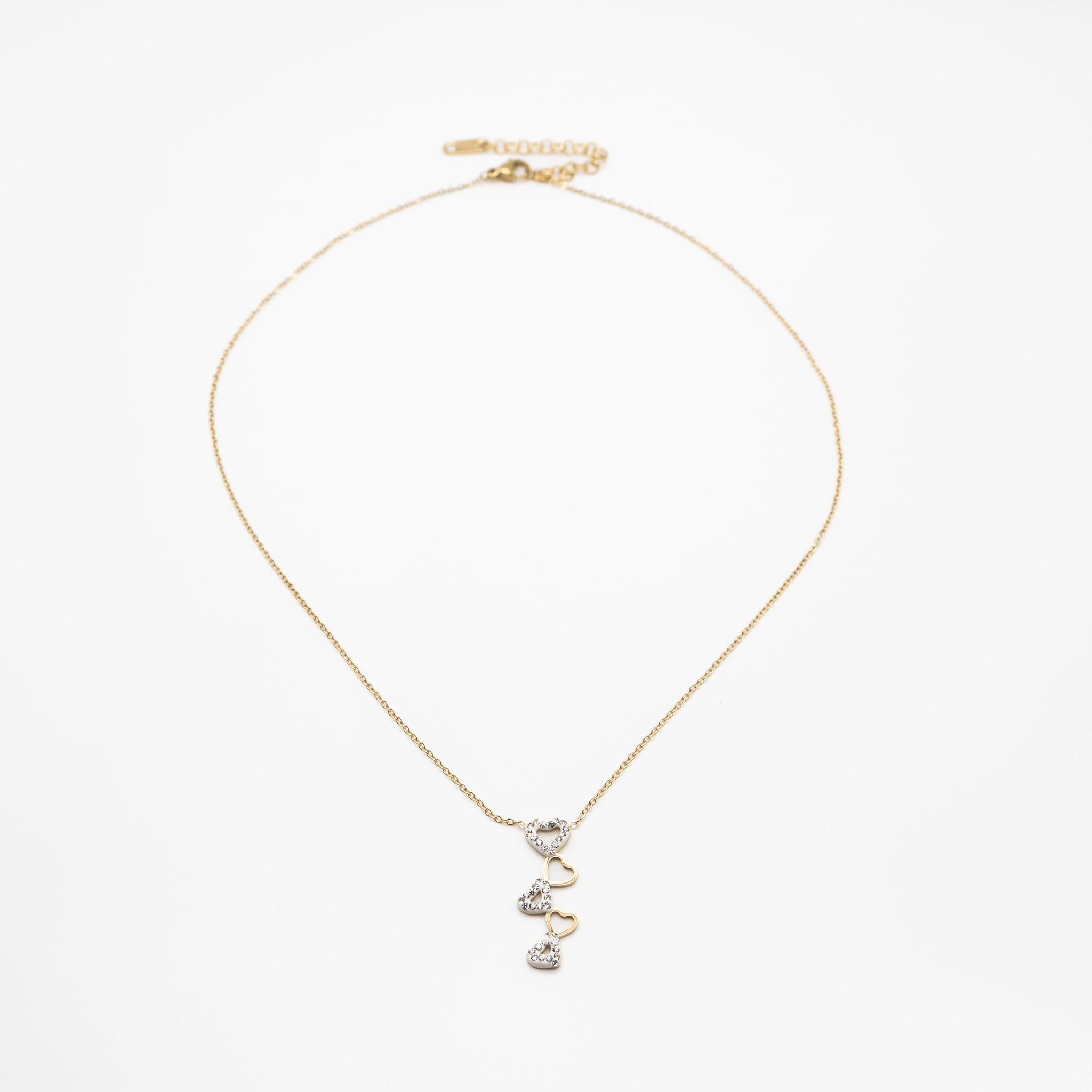 Collar De Corazones Strass