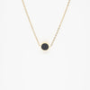 Collar Con Dije Circular Negro