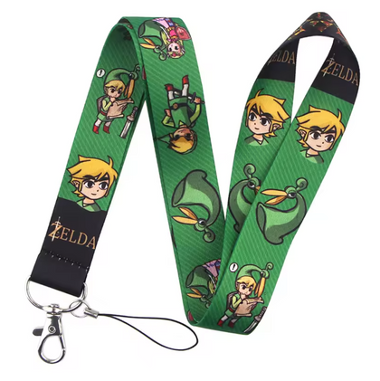 Cordón Portagafetes y Llavero Zelda