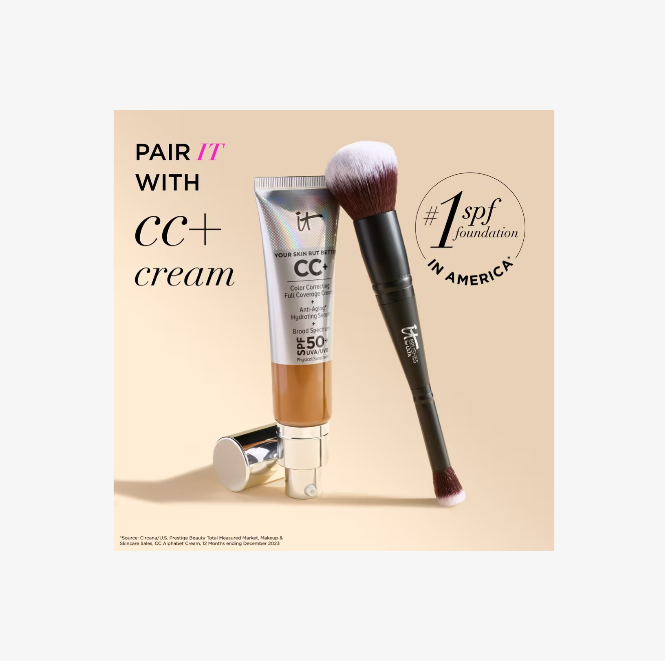 Brocha Airbrush Dual-Ended Flawless Complexion Concealer & Foundation #132
