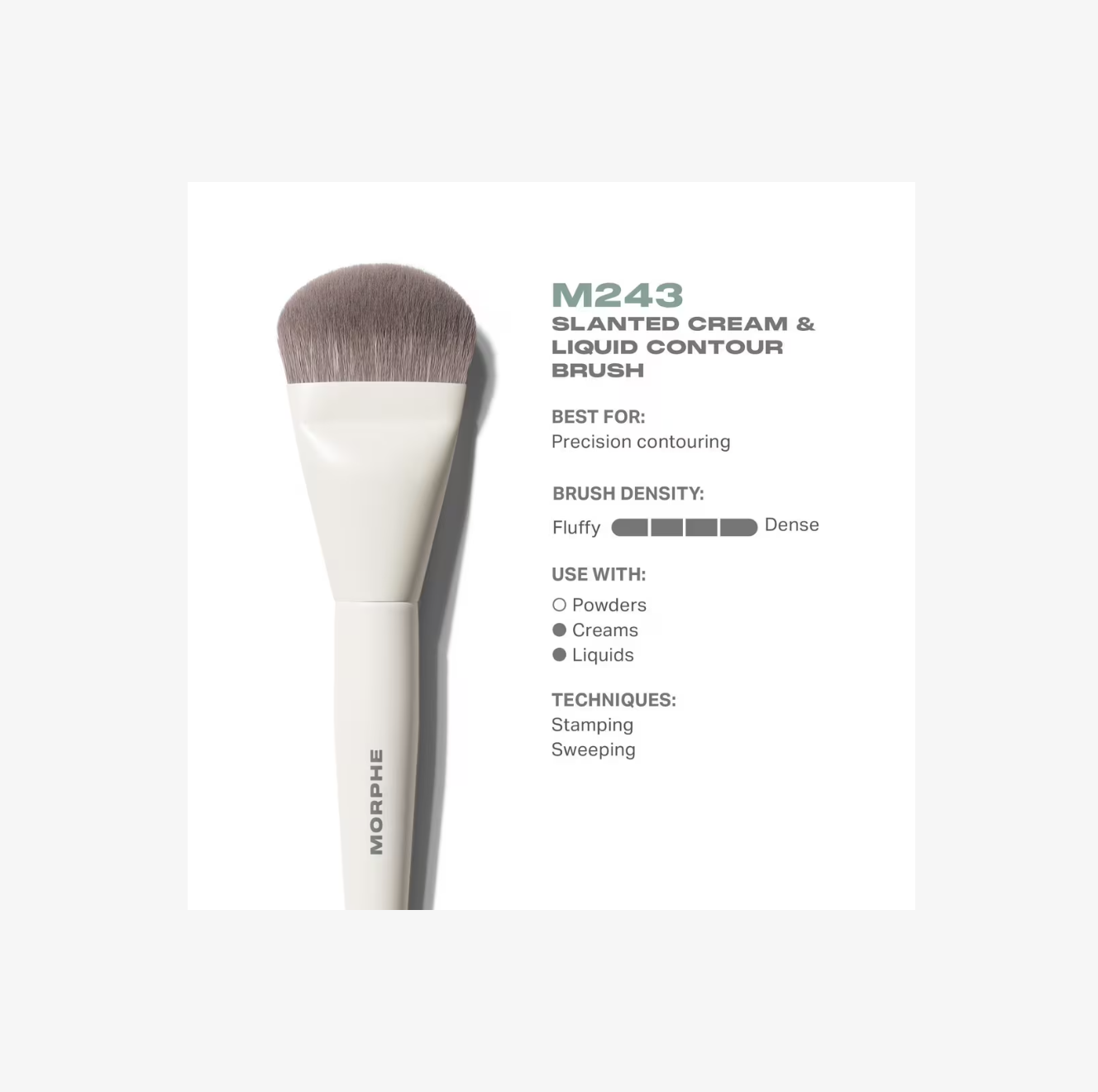Brocha M243 Slanted Cream & Liquid Contour