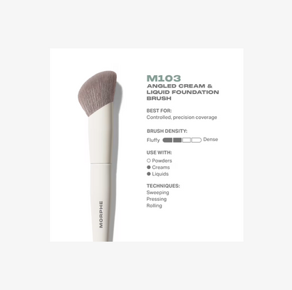 M103 Brocha Angular para Base en Crema y Líquida