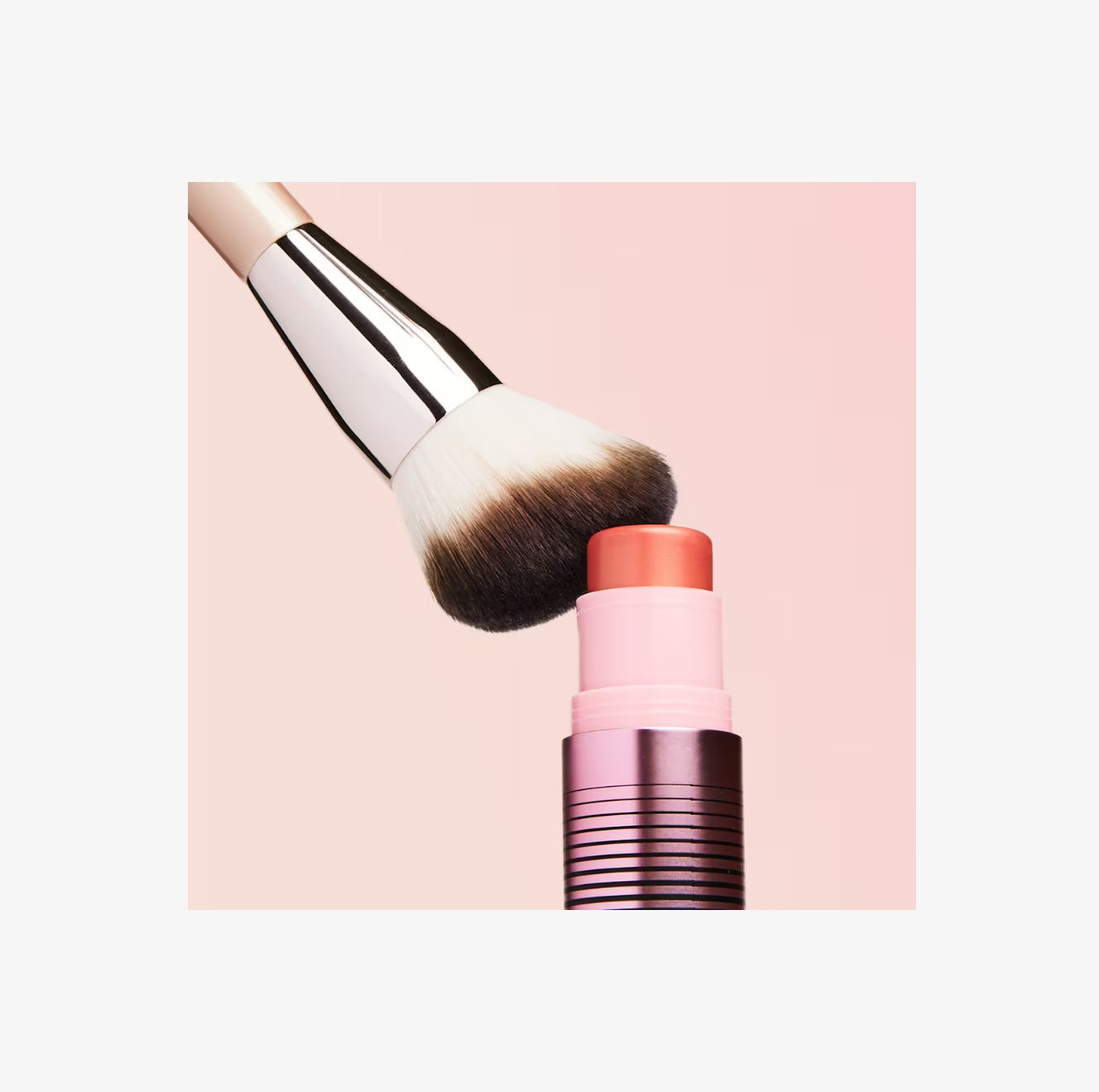 Brocha Doble para Rostro para Crema y Polvo