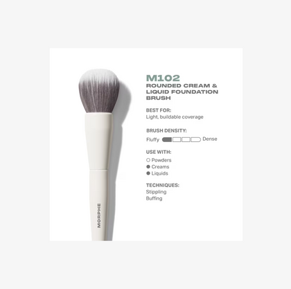 Brocha M102 Rounded Cream & Liquid Foundation – Morphe