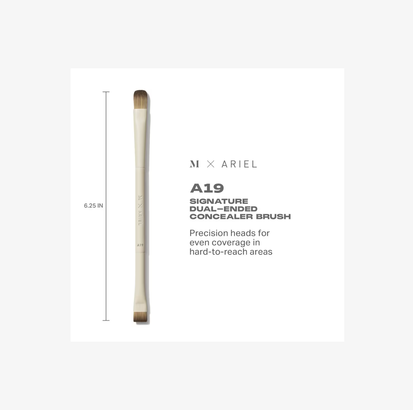 Brocha Morphe X Ariel A19 Signature Dual-Ended Concealer Brush