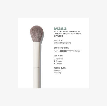 Brocha Redondeada para Iluminador en Crema y Líquido M282 – Morphe