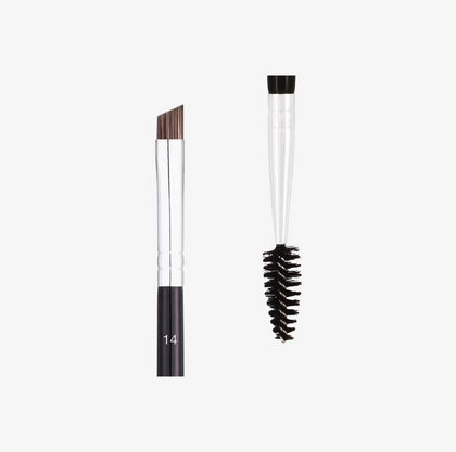 Brocha Doble para Rellenar y Detallar Cejas #14