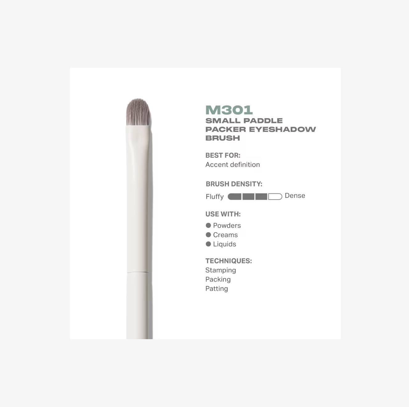 M301 Brocha Pequeña para Sombras en Forma de Paleta