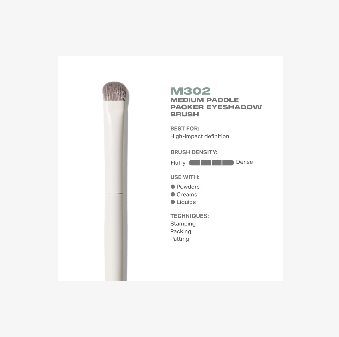 Brocha para Sombras M302 Medium Paddle Packer de Morphe