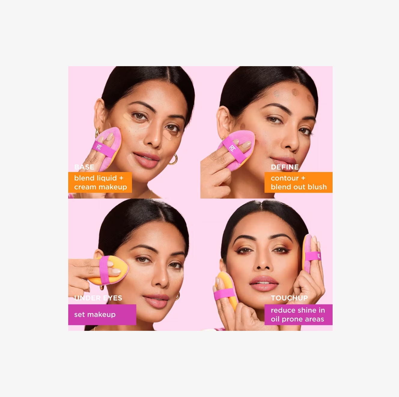 Miracle 2-In-1 Dual-Sided Powder Puff + Estuche de Viaje