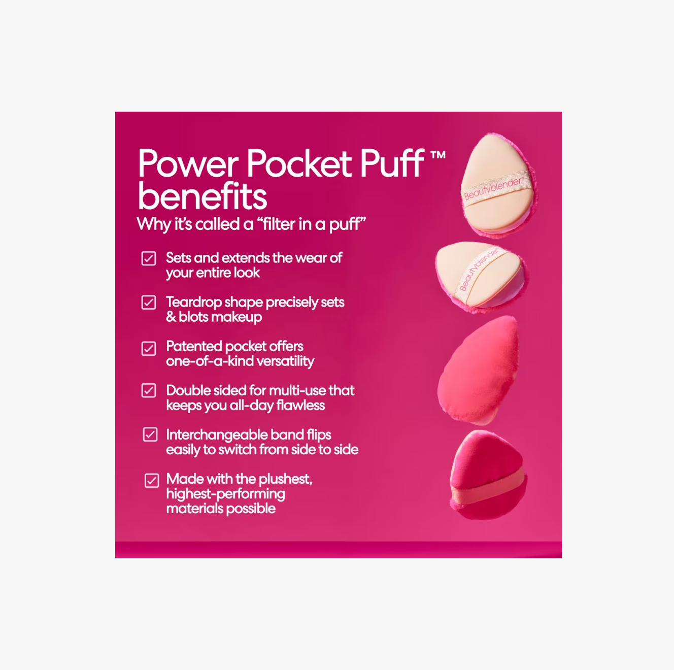 Power Pocket Puff Dual Sided Powder Puff