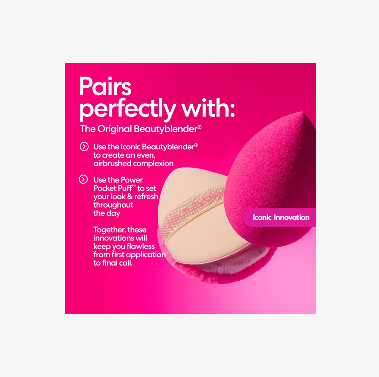 Power Pocket Puff Dual Sided Powder Puff