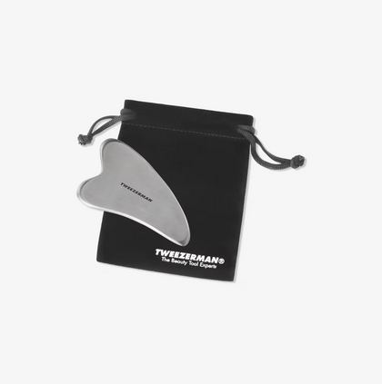 Gua Sha de Acero Inoxidable con Estuche