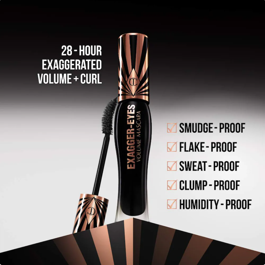 Charlotte Tilbury Exagger-Eyes Máscara Voluminizadora y Rizador de Pestañas