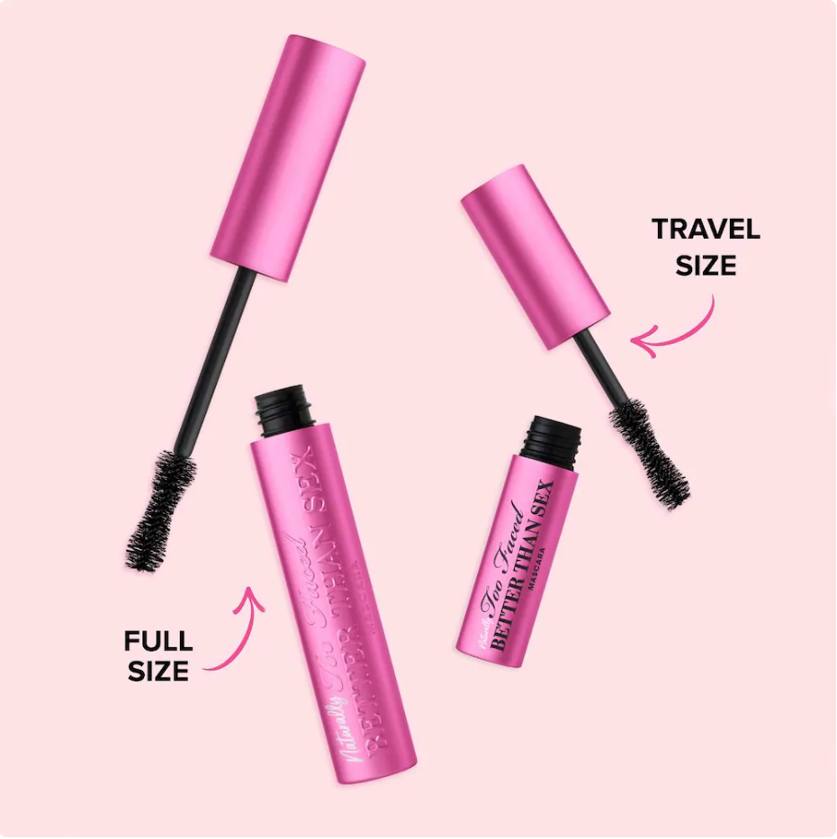 Too Faced Mini Naturally Better Than Sex Máscara alargadora y voluminizadora