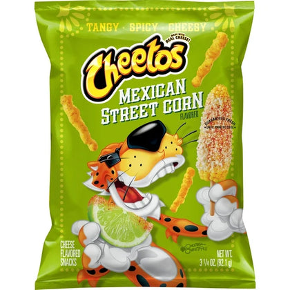 Cheetos Mexican Street Corn Cheese Flavored Chips Puffed Snacks, 3.25 oz Bag