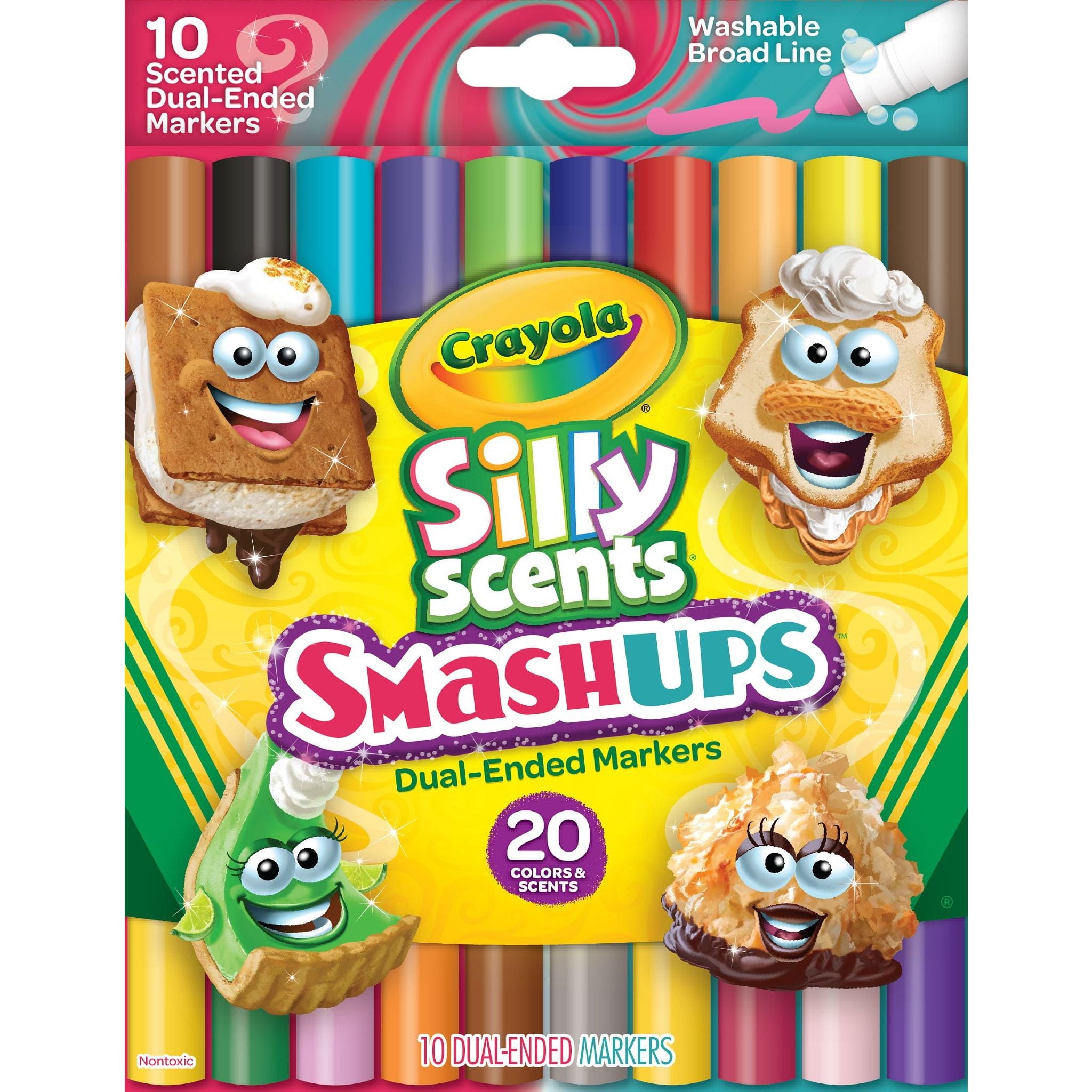 Crayola Marcadores Silly Scents Lavables Marcadores de Líneas Anchas