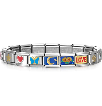 Brazalete Italiano Eslabones Italian Charm Sweetv
