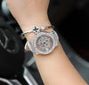 Reloj Giratorio Ansiedad Blanco Diamante