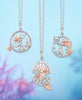 La Sirenita Vela Sorpresa Ariel Joyero Con Collar Plata .925