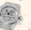 Reloj Giratorio Ansiedad Blanco Diamante