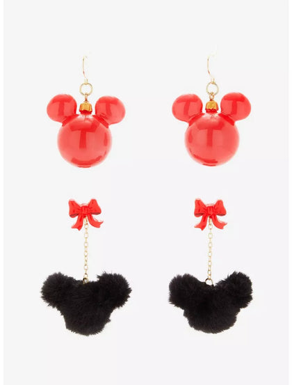 Disney Mickey Mouse Aretes Navidad Ornamento