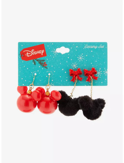 Disney Mickey Mouse Aretes Navidad Ornamento