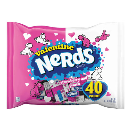 Nerds Valentine's Day Candy, Strawberry and Punch, Friend Exchange, 40