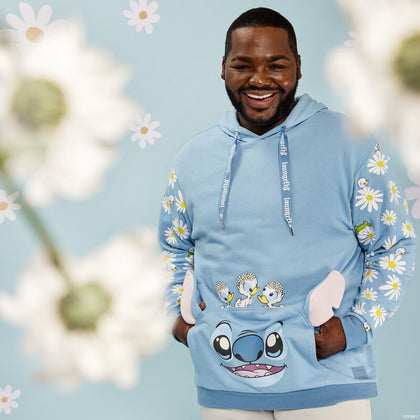 Stitch Chamarra Flores Primavera Hoodie