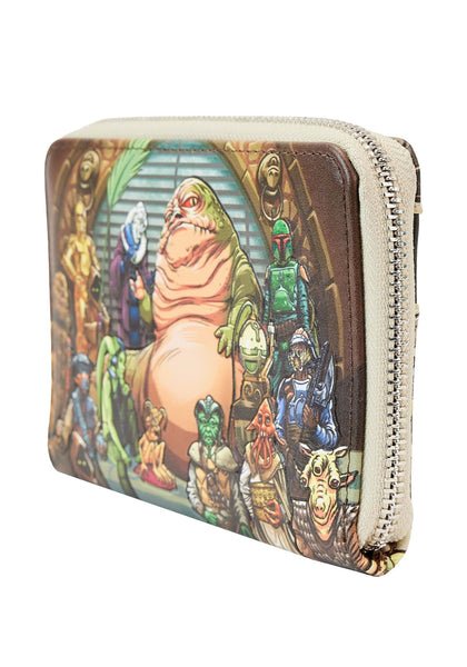 Loungefly Star Wars Return of the Jedi 40th Anniversary Cartera Jabba's Palace Scene Zip