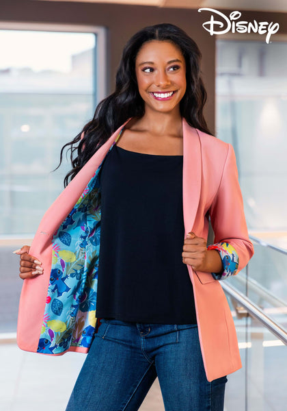 Stitch Blazer Rosa Saco