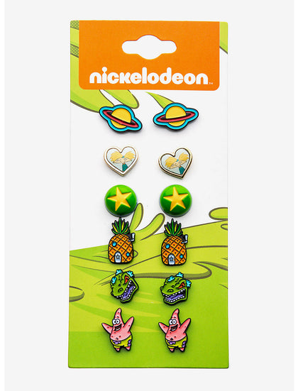 Nickelodeon Set De Aretes Personajes