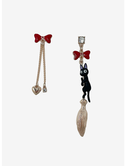 Estudio Ghibli Kikis Delivery Set De Aretes Escoba
