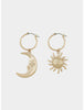 Aretes Sol y Luna Hoops