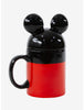 Mickey Mouse Taza Figura Con Tapadera Ceramica
