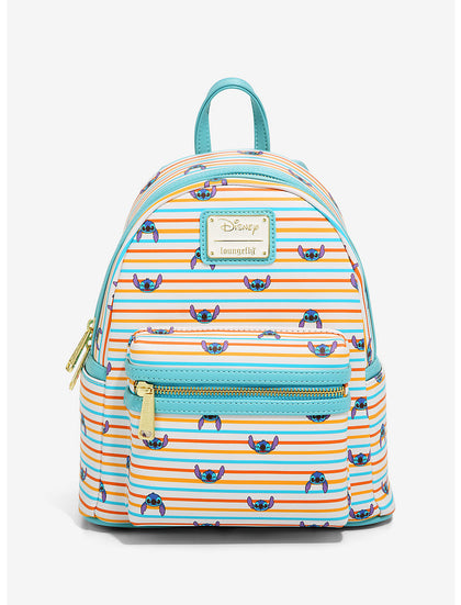 Stitch Mochila Rayas Retro