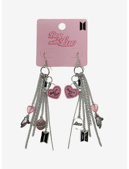 BTS Bt21 Aretes Multi Cadenas