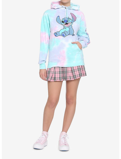 Lilo & Stitch Ohana Pastel Tie-Dye Hoodie Sudadera