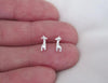 Aretes De Jirafita Plata