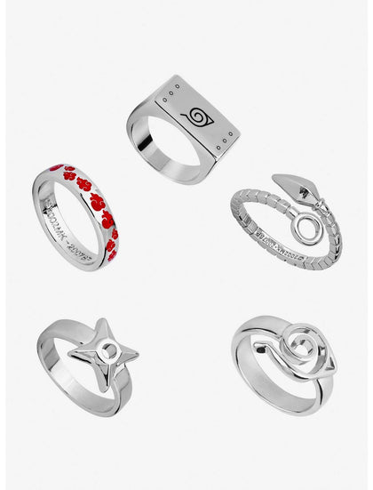 Naruto Set De Anillos 6 PCS