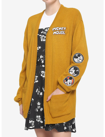 Mickey Mouse Cardigan Sueter Mostaza