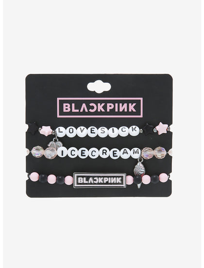 Black Pink Set De Brazaletes