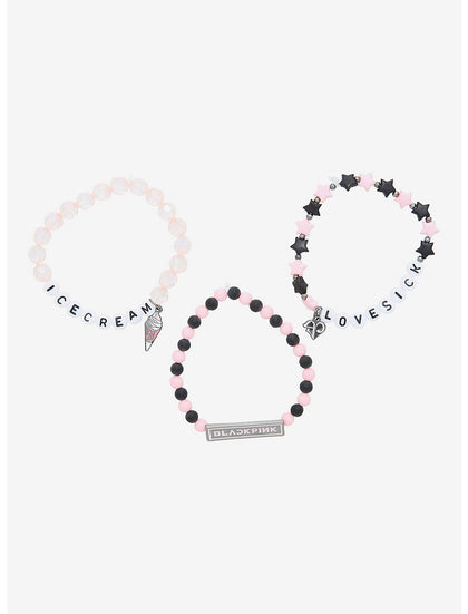 Black Pink Set De Brazaletes